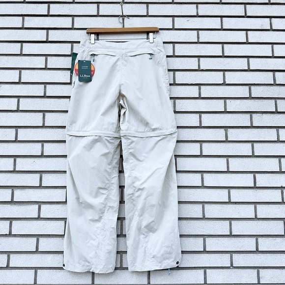 NWT LL Bean Trailhead Bottoms Sunsmart Pants Beige Silver Birch - Picture 14 of 16